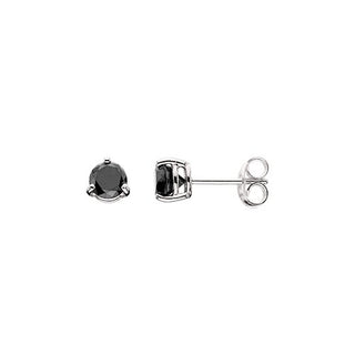14K White Gold 1/2ct Black Diamond Martini Studs