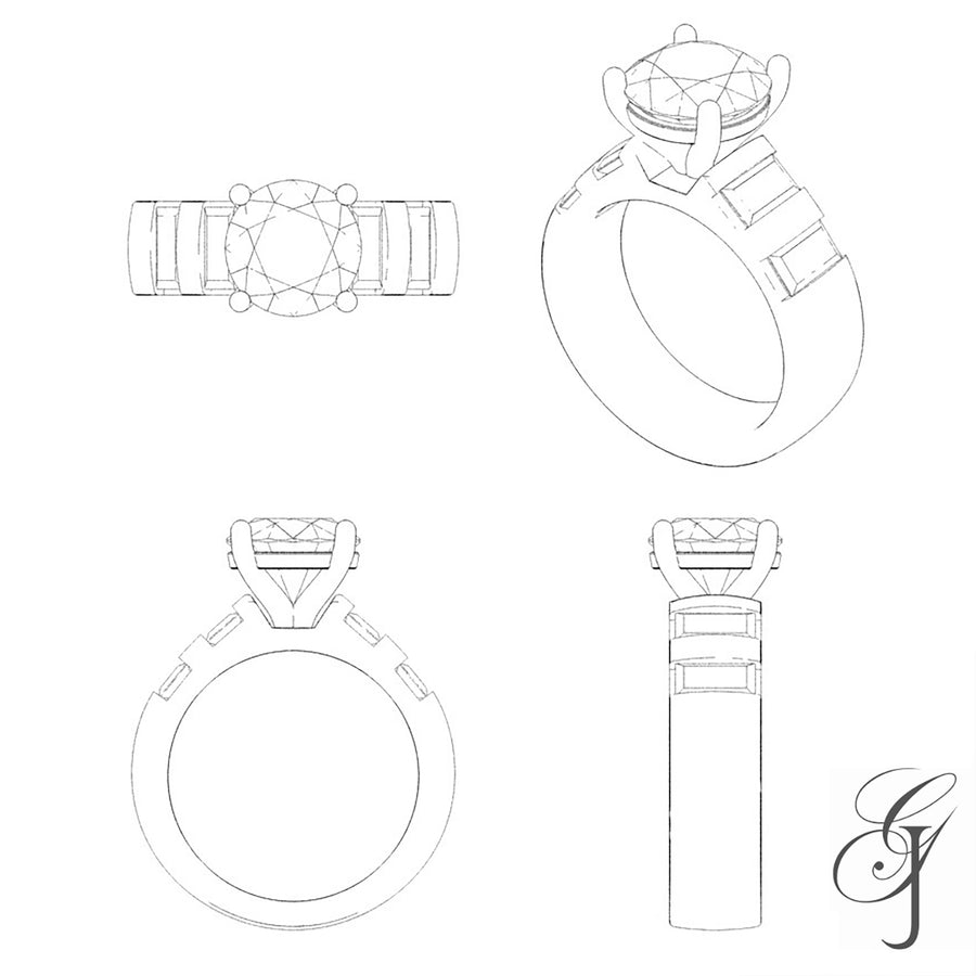 Platinum Wedding  CAD design blueprint