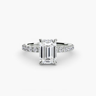 Completed Ring US size 3.50 emerald-cut center stone