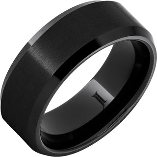 8mm Black Diamond Ceramic Central Park Ring