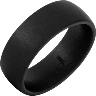 8mm Black Diamond Ceramic Ring with Military Sandblast Finish