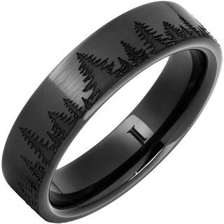 6mm Black Diamond Ceramic Forest Ring