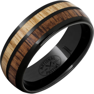 8mm Black Diamond Hickory & White Ash Baseball Ring