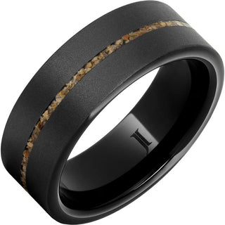 8mm Black Diamond Brown Dinosaur Fossil Inlay