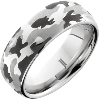 8mm Serinium Camo Engraved Ring