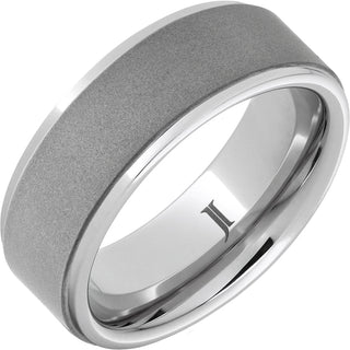 8mm Serinium Sandblast Finish Ring