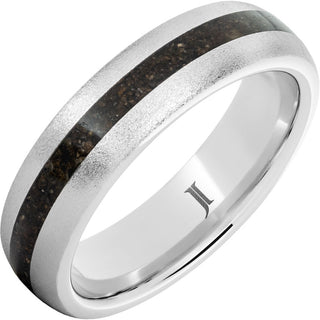 6mm Serenium Grey Fossil Dinosaur Bone Ring