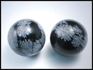10mm Orbis Snowflake Obsidian Sphere