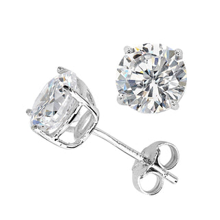 Sterling Silver CZ Stud Earrings