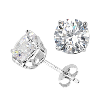 Sterling Silver CZ Stud Earrings
