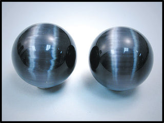 10mm Orbis Black Man-Made Cat's Eye Sphere