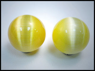 10mm Orbis Yellow Man-Made Cat's Eye Sphere