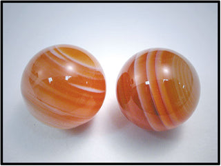 10mm Orbis Banded Carnelian Sphere