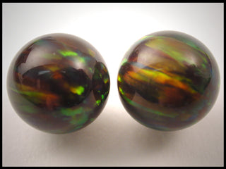 10mm Orbis Synthetic Fire Opal Sphere
