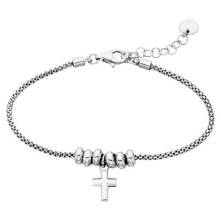 Sterling Silver Cross Dangle Bracelet