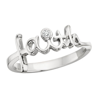 Sterling Silver Faith Ring