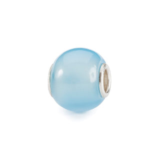 Round Light Blue Agate Gemstone Trollbead