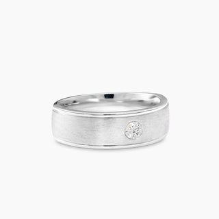 10K White Gold Round Diamond Band