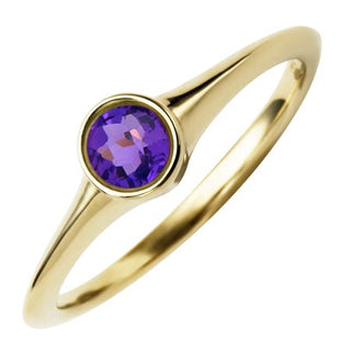 10K Yellow Gold Amethyst Ring