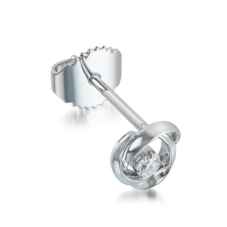Sterling Silver ALTR Diamond Time and Eternity Earrings