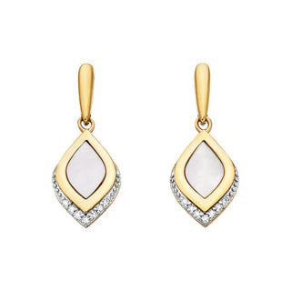 Gold Vermeil Mother of Pearl Teardrop Earrings