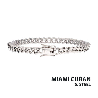 6mm Steel Miami Cuban Chain Bracelet