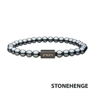 Hematite Gemstone Stretch Bead Bracelet