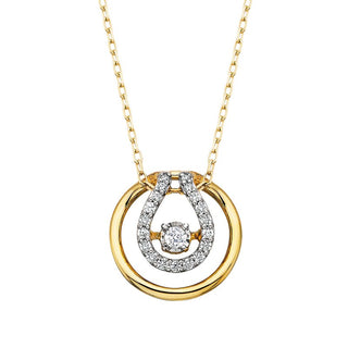 10K Yellow Gold Diamond Dancer Pendant