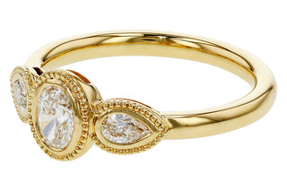 14K Yellow Gold 3-Stone Diamond Ring