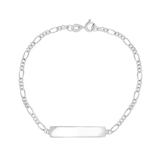 Sterling Silver Children's Figaro ID Bracelet