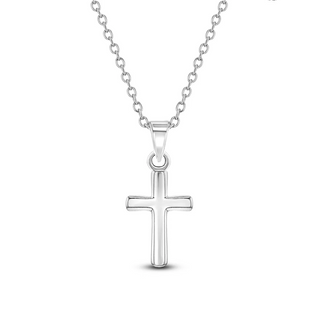Sterling Silver Tiny Cross Children's Necklace