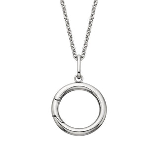 Sterling Silver Round Charm Holder
