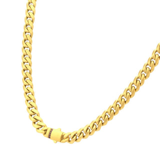 8mm 18K Gold IP Stainless Steel Miami Cuban Chain