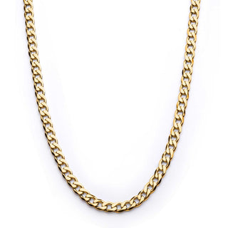 8mm 18K Gold IP Bevel Curb Chain 22"