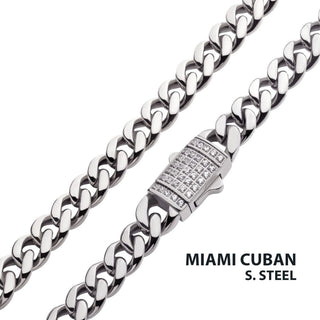 6mm Stainless Miami Cuban Chain with CZ on Clasp