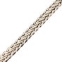 High Polished Stainless Steel Double Diamond Cut Spiga Chain Bracelet
