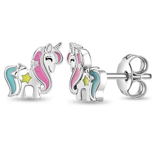 Sterling Silver Miss Unicorn Earrings
