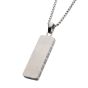 Steel Engraveable Drop Pendant with Round Box Chain