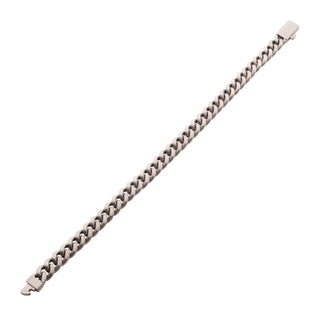 8mm Titanium Flat Clasp Miami Cuban Bracelet