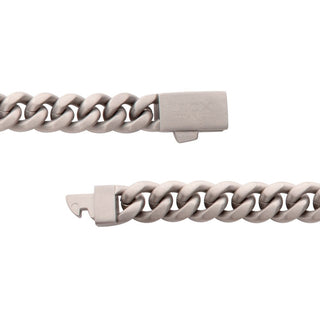 8mm Titanium Flat Clasp Miami Cuban Bracelet