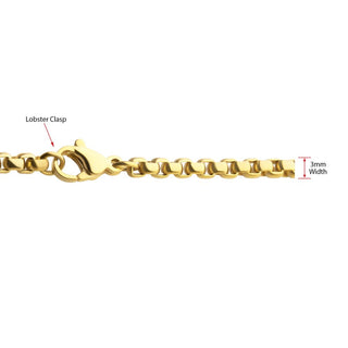 18K Gold IP 22" Titanium Box Chain