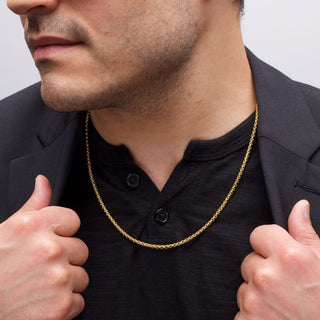 18K Gold IP 22" Titanium Box Chain